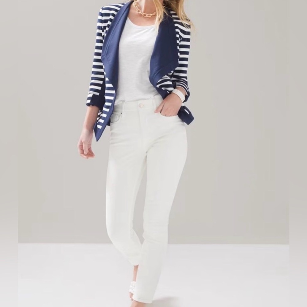 NWT WHBM White Jeans The Skinny High Waist Ankle SZ 10